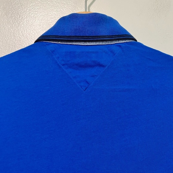 Tommy Hilfiger Slim Fit Blue Polo Shirt with Patch Logo - Size Small - Picture 12 of 13